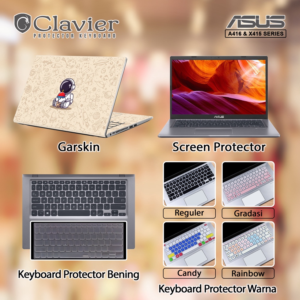 Cover Keyboard Screen Protector Garskin Laptop Anti Gores Asus VivoBook 14 A416 A416F A416FA A416K A