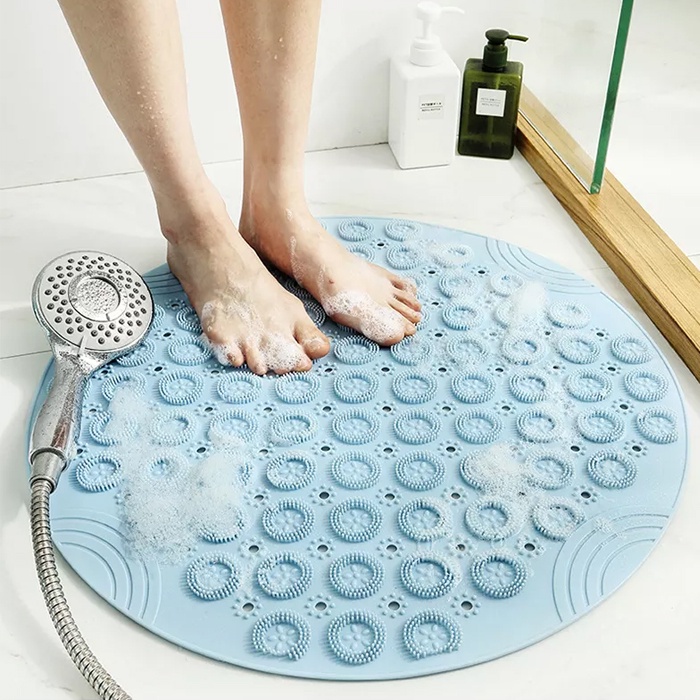 Alas Kamar Mandi Alas Kaki Kamar Mandi Anti Slip Mats Bahan Plastik PVC 55cm