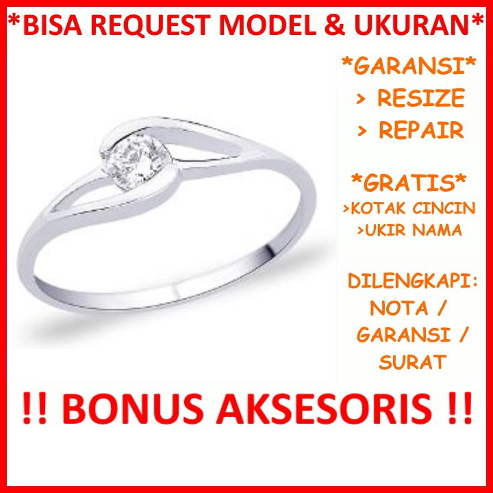 Bisa Pesan Model Cincin Kasual Wanita Silver Perak Garansi Asli Handmade Gratis Ukir Tulis Nama Id38