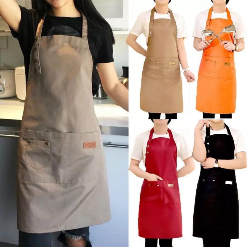 Apron Celemek Masak Dapur Food Drink Restoran Cafe Cotton Drill High Quality  Premium Quality