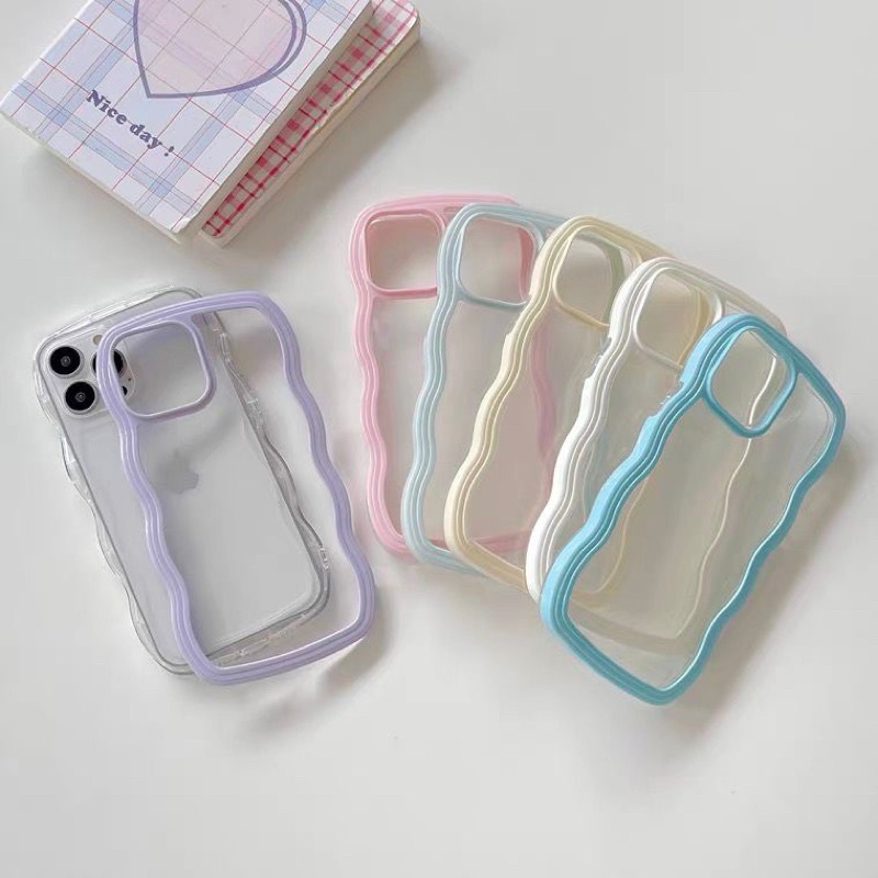 Wavy Bumper Curly Edge Casing Gelombang 2 in 1 Soft Case iPhone X XR XS 11 12 13 PRO MAX