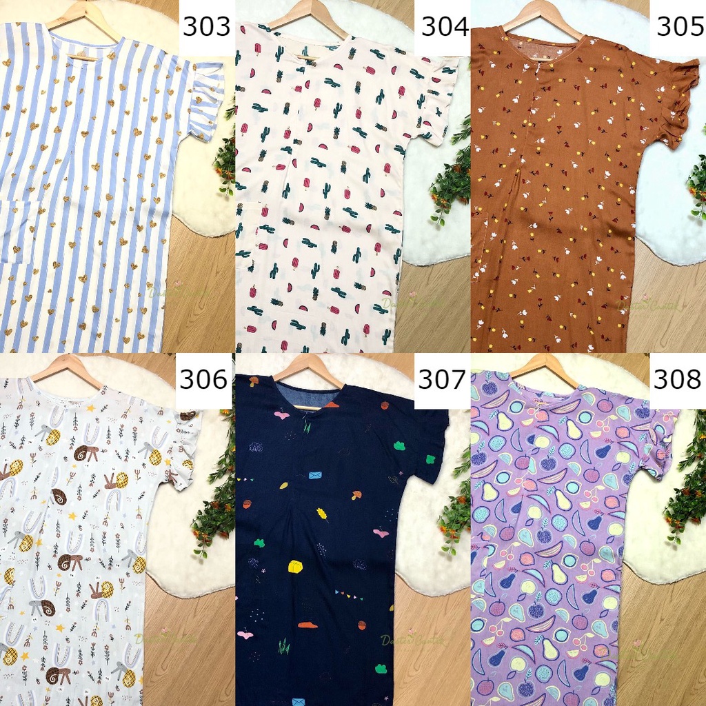 Daster Viral DCI / Baju Menyusui / Homedress Kekinian Panjang 120cm (semata kaki)