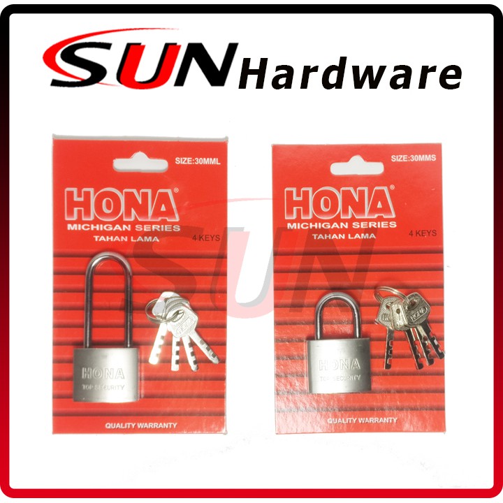 Padlock Gembok Pintu Pagar Rumah Toko 30 Mm Leher Panjang Atau Leher Pendek