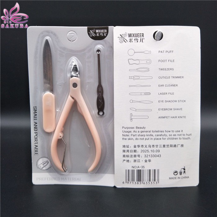 MANICURE TOOL SET Alat Pedicure Isi 8/9 pcs - SOSOYO