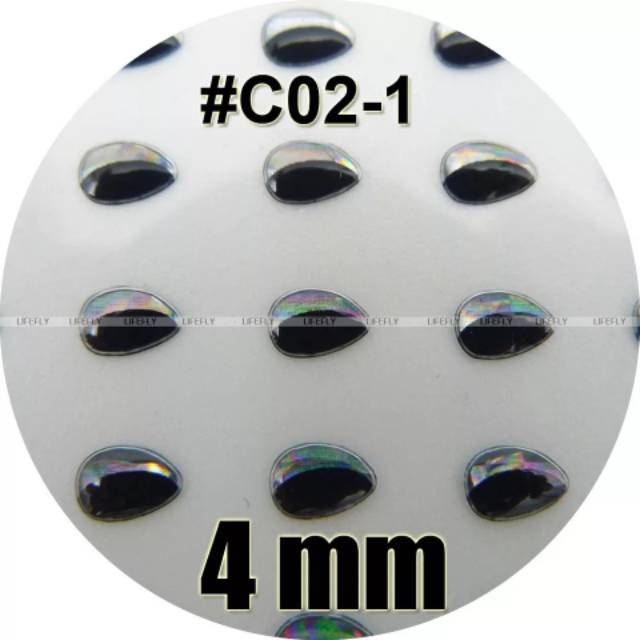 50PCS MATA IKAN OVAL DUO 3D UMPAN PANCING LURE MINOW 4mm/5mm