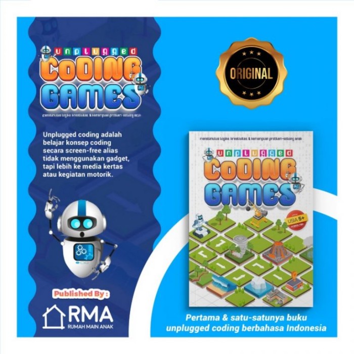 Buku Unplugged Coding Games Menstimulus Logika Kreativitas Anak - Asli