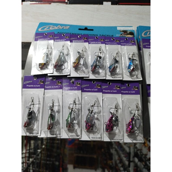 1lembar (12pcs) jig lure propeller with blade