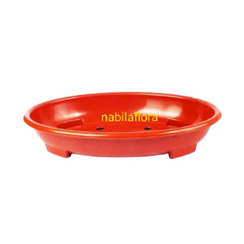 pot bonsai oval 08 warna merah bata