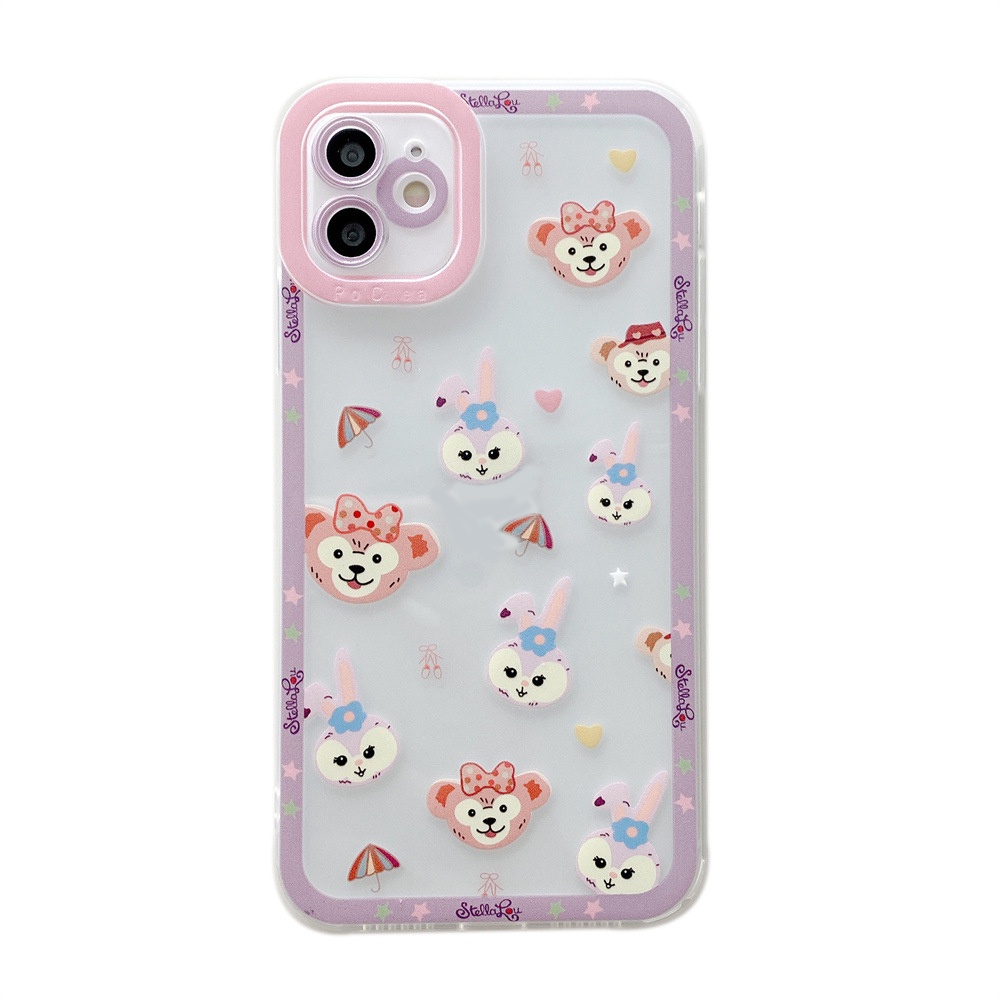 Soft Case Silikon TPU Transparan Motif Kelinci Untuk IPhone 14 13 12 11 Pro XS Max XR X 8 7 6S Plus Mini SE2