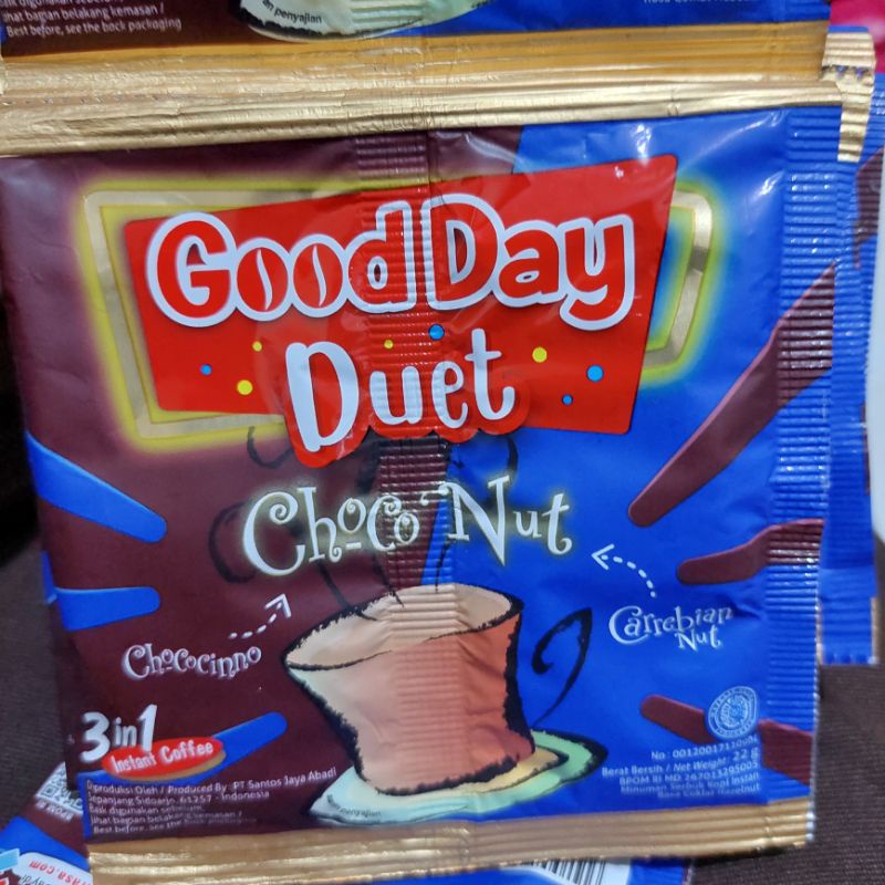 

Goodday Duet Choco Nut 22 gr Isi 10 pcs