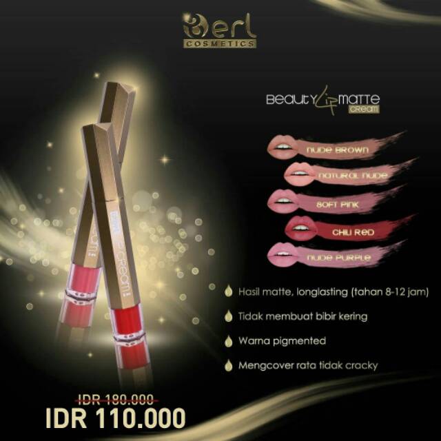 B erl beauty lip matte cream