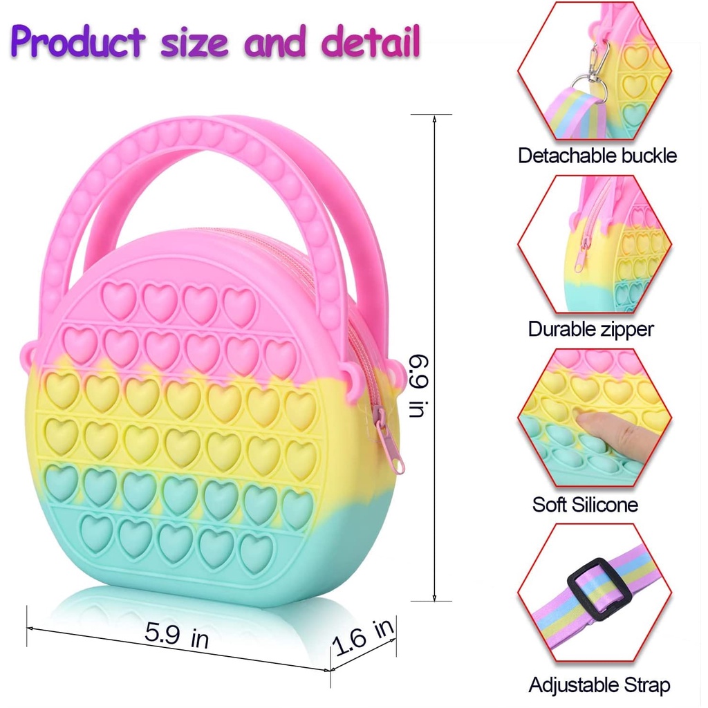 Pop It Sling Bag Tas Selempang Jelly Anak Perempuan Laki Laki / Tas POP IT Selempang Anak - GP-1003