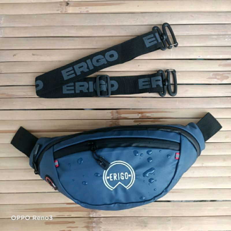 Erigo Waist Bag Pria Waterproof Anti Air Tas Selempang Pinggang Premium Murah