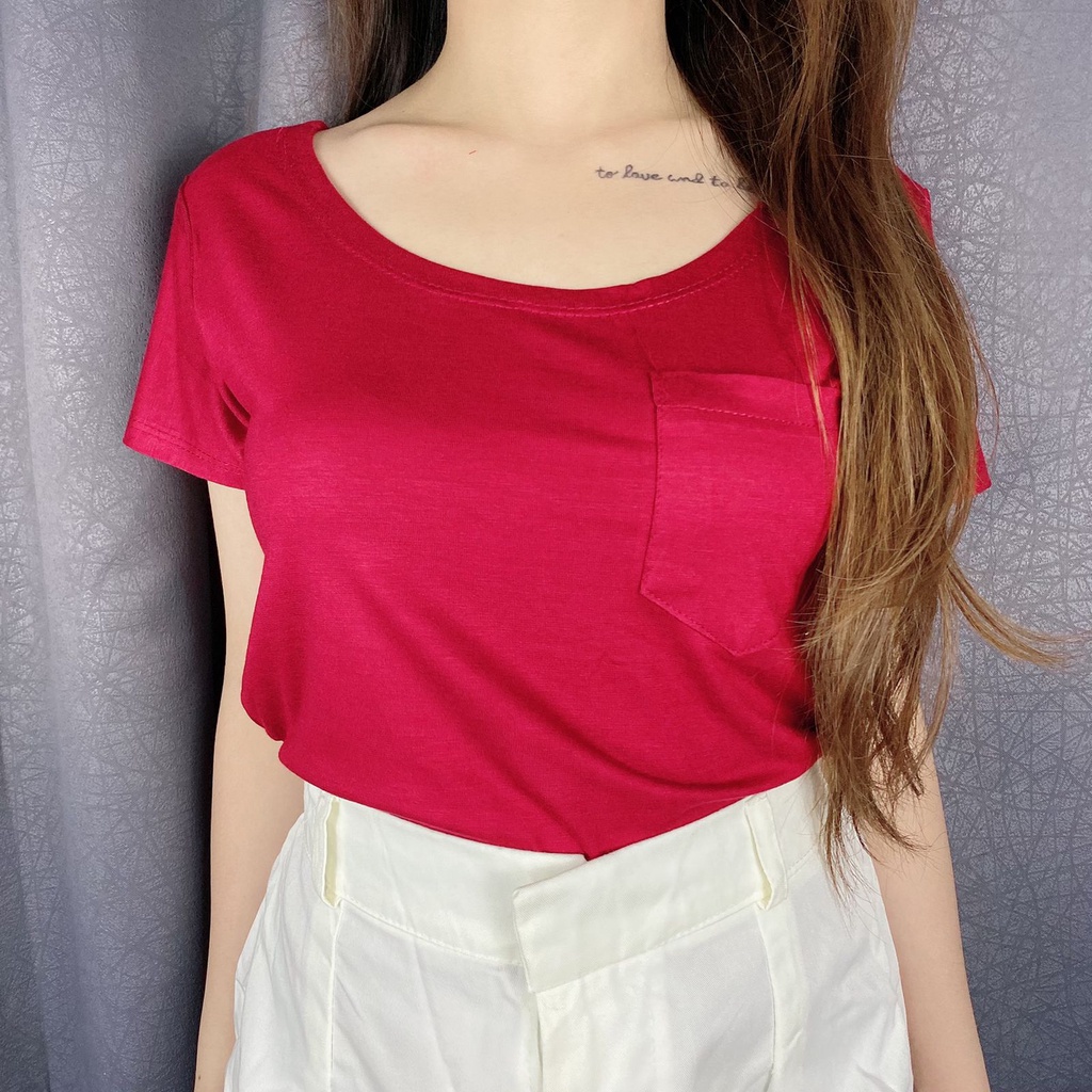 Vimel Collection - Crop top Pocket Polos / Crop Wanita