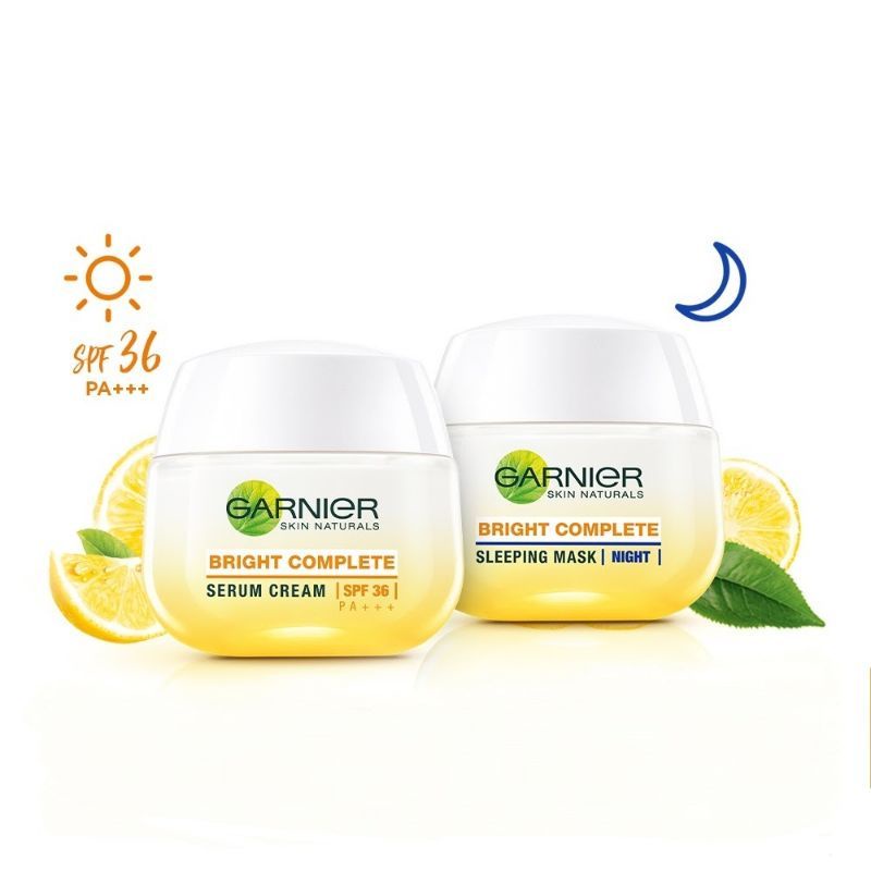 GARNIER LIGHT COMPLETE KRIM SIANG/MALAM | 50ml.