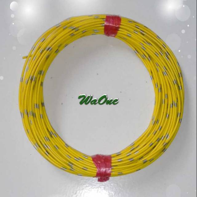 Kuning 10 Meter Kabel Body Bintik AVSS 0.5 mm Versi Bagus Kulit Padat