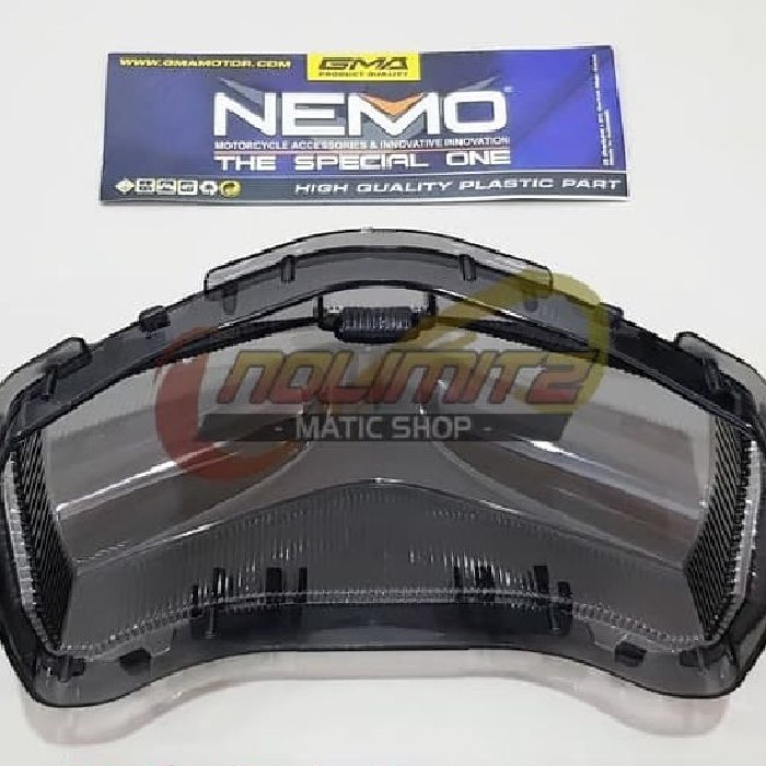 Mika Kaca Stoplamp Lampu Rem Belakang Smoke NEMO Yamaha Aerox 155 OLD