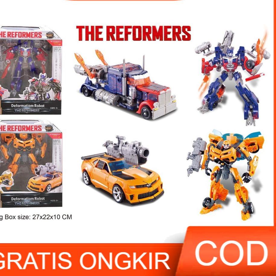 Kekinian Mainan Action Figure Transformers The Reformers Optimus Prime Bumblebe - Mainan Anak Termur