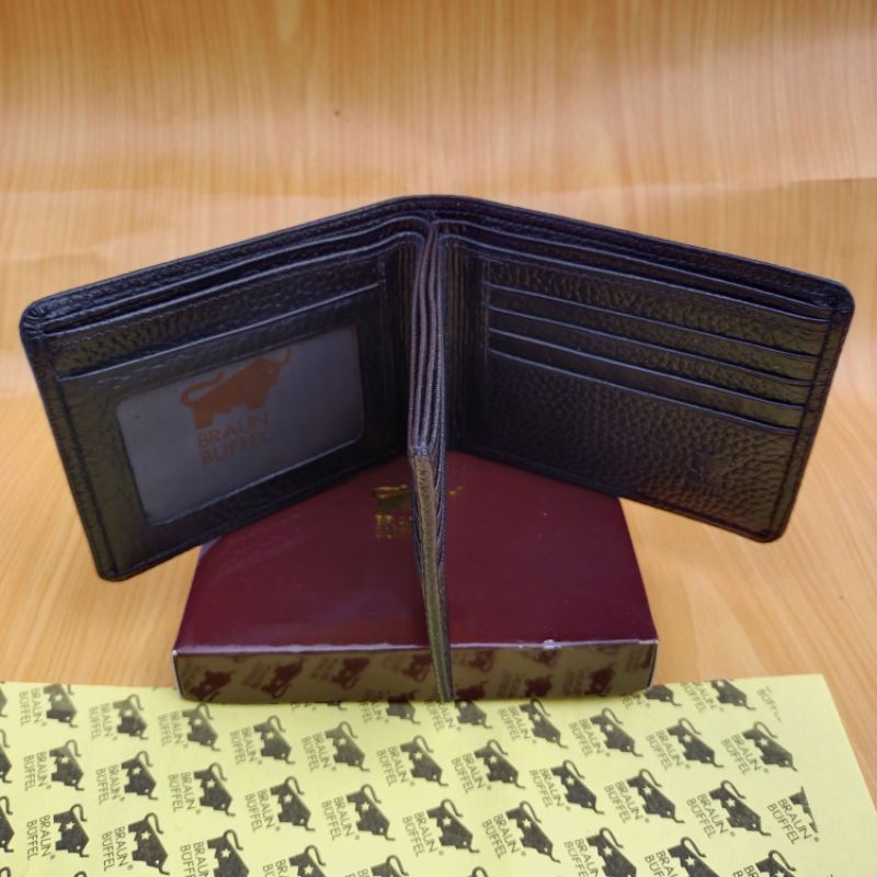 Dompet Kulit Asli Braun buffel model 3D dompet kulit motif jeruk