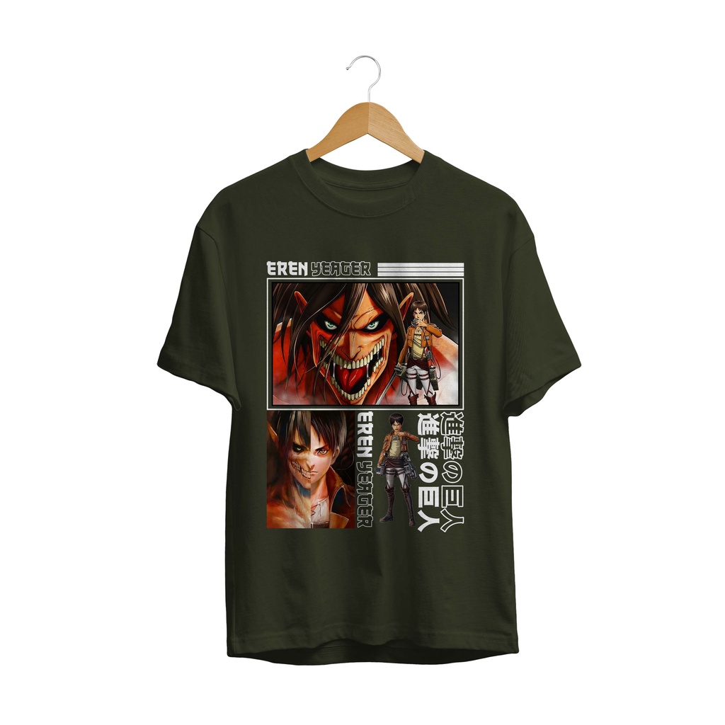 BAJU TERBARU ANIME LOGO AOT DEMONS TITAN EREN YEAGER ATTACK ON TITAN SNK PREMIUM DISTRO