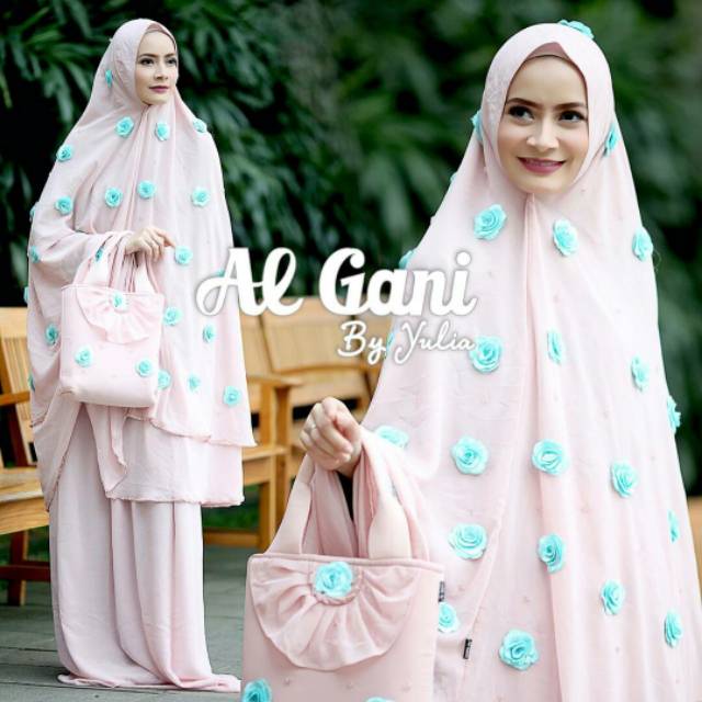 Mukena algani / mukena brukat / mukena renda / seserahan