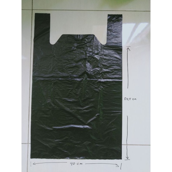 tas kresek kantong plastik HDPE jumbo cap tiga panah ukuran 40 isi 34 pcs