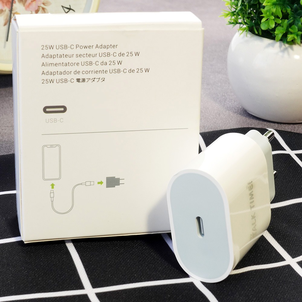 CHARGER FAST CHARGING 25 WATT LIGHTNING KEPALA CHARGER LIGHTNING ADAPTOR CHARGER BATOK CHARGER LIGHTNING HEAD TALKTIME 25W