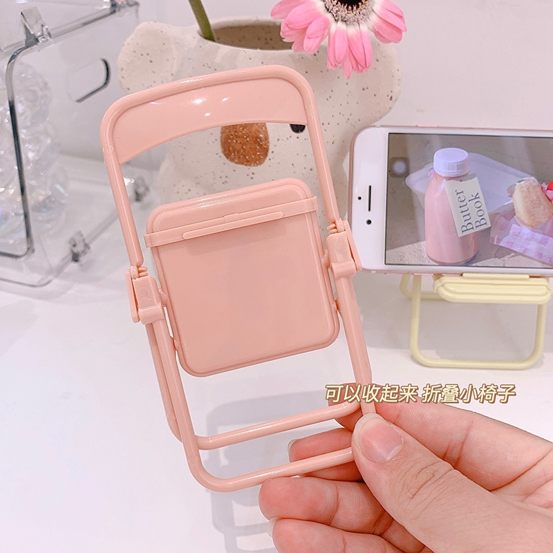 Universal Phone Holder Cute Chair Shape Foldable for iPhone and All Android Phones Fashion Mini Phone Stand