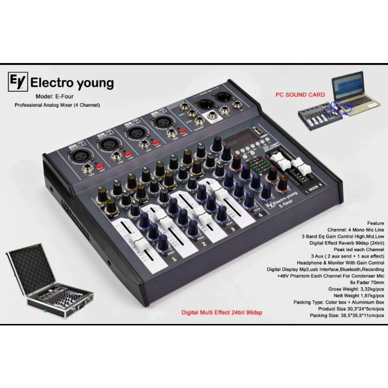 Mixer Electro young E Four + plus koper