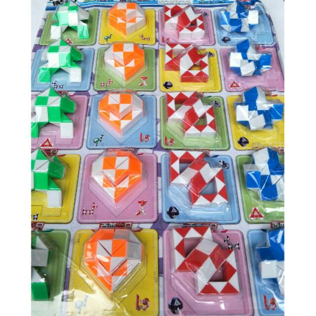 Rubik Ular Mini Warna Warni Mainan Edukatif Murah Bagus