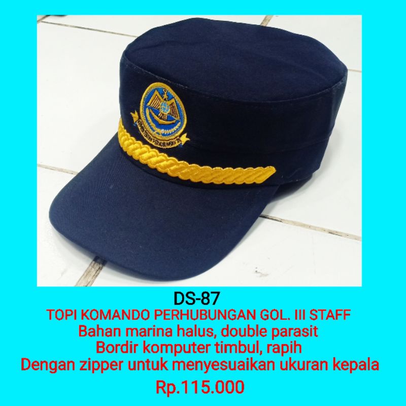 ds-87 topi komando perhubungan golongan 3 jabatan fungsional topi komando dishub golongan 3