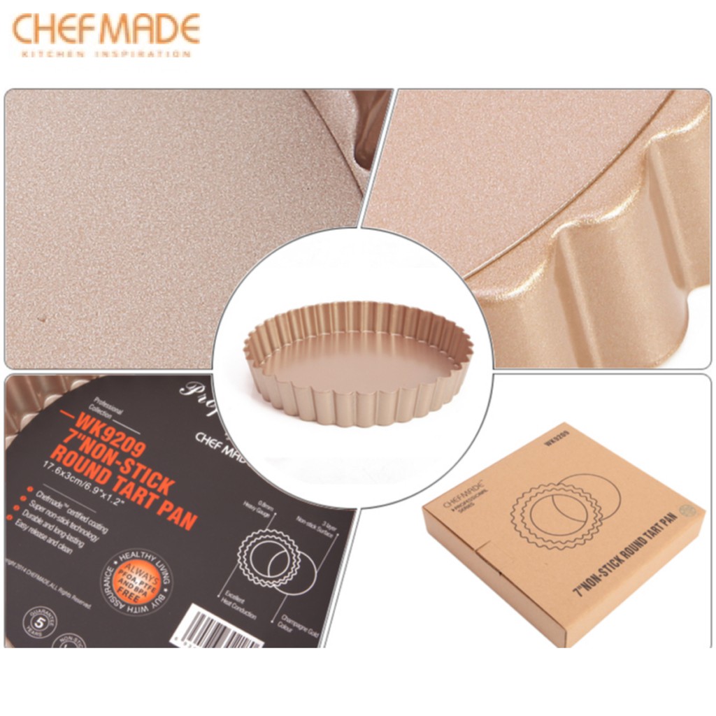 Chefmade Loyang Bulat 18cm Round Tart Pan Anti Lengket WK9209