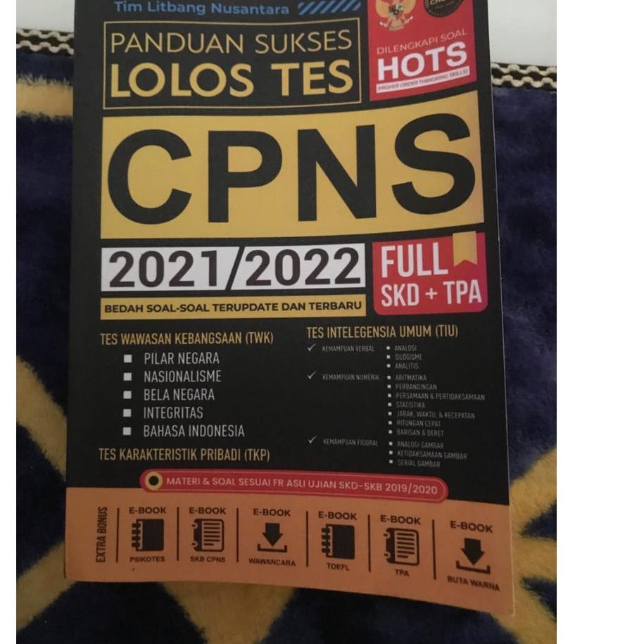 Diskon!! KODE-491 PANDUAN SUKSES LOLOS TES CPNS 2021/2022 full SKD+TPA dilengkapi soal Hots