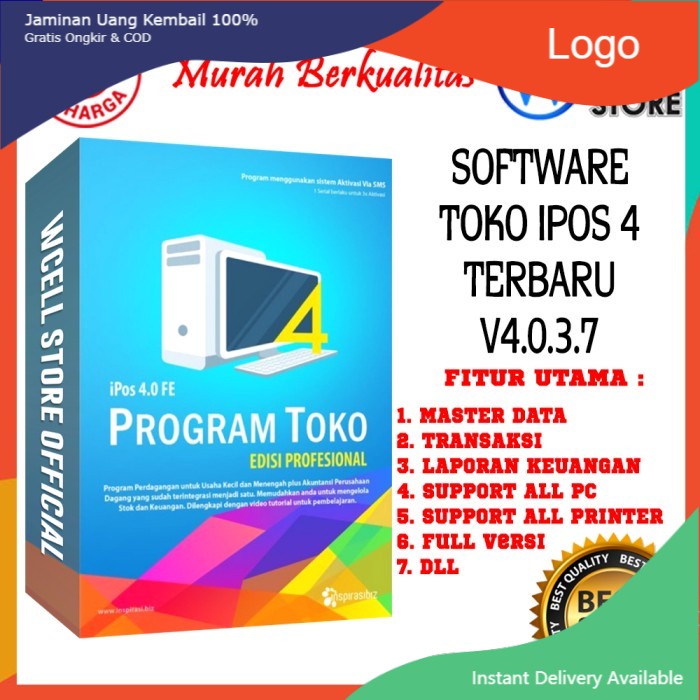 DVD SOFTWARE PROGRAM APLIKASI KASIR TOKO IPOS 4.0.3.7 ALL PC PERMANENT