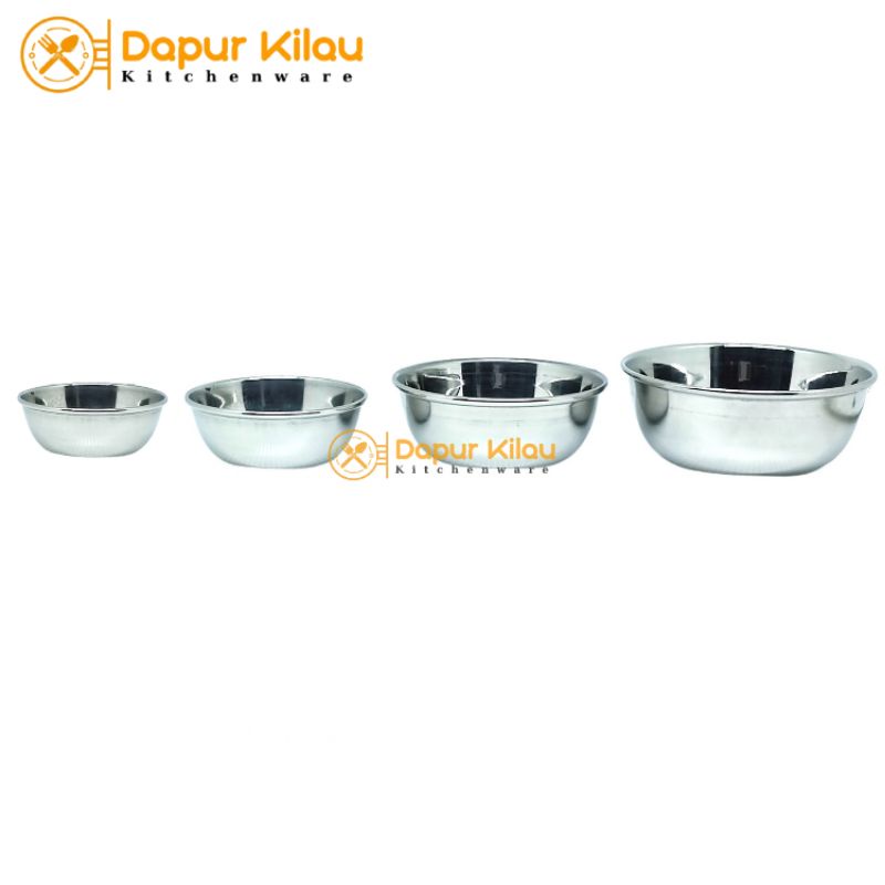 Mangkok Kecil Stainless Tebal Tempat Bumbu Saos Kecap 7.5cm-12cm