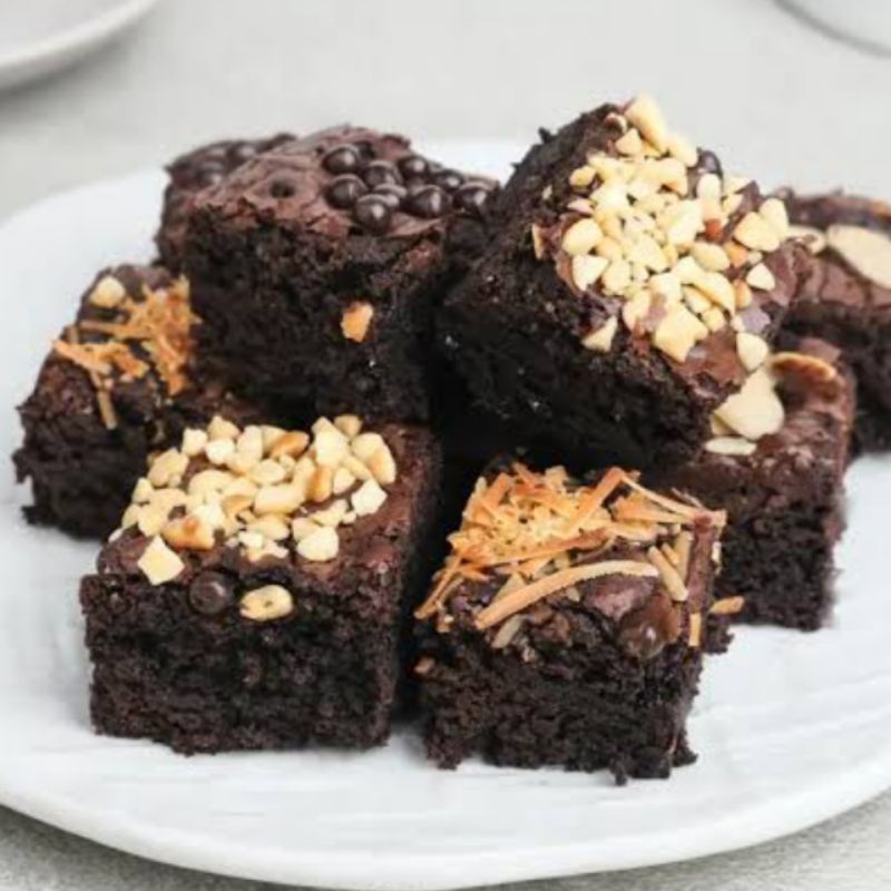 

Brownies Fudgy Shiny Curst | Brownies Panggang | Brownies Fudgy UK15x10