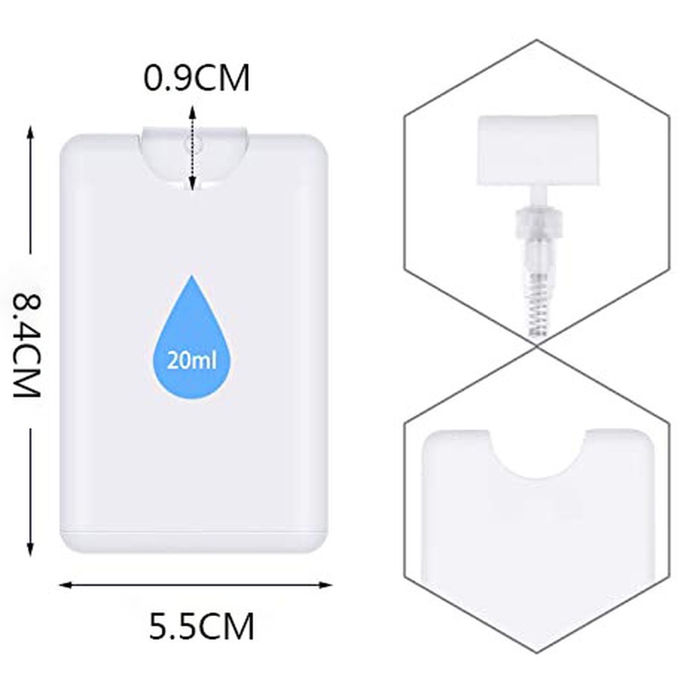 [Featured] 20ML plastic transparent matte color white portable card-style dispensing bottle