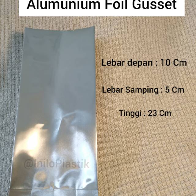 @25pcs Kantong Kemasan Gusset / Alumunium Foil Gusset