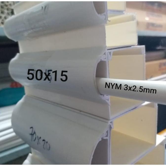 Kabel Duct Oval / Trunking Oval 50X15 Termurah