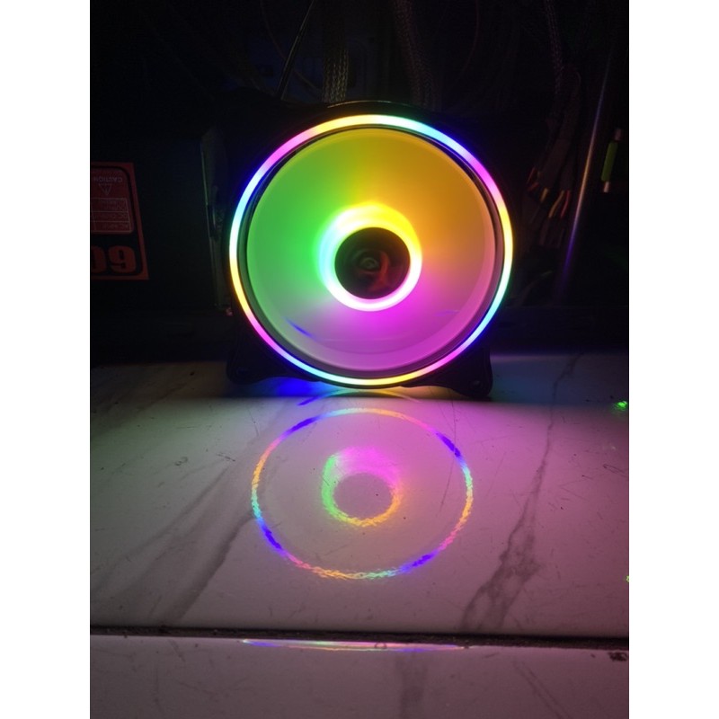 XBT Aurora RGB Auto Fan Casing 12CM Double RING LED - Fan Case XB-117