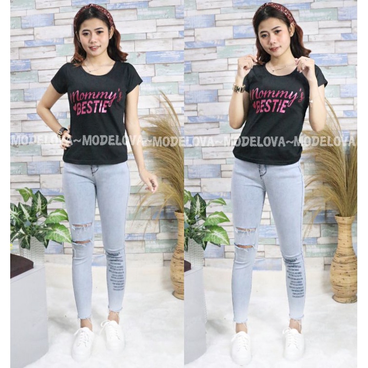 MDLV ~ KAOS MOMMY BESTIE KAOS CEWEK KAOS MURAH KAOS BEST SELLER FASHION WANITA