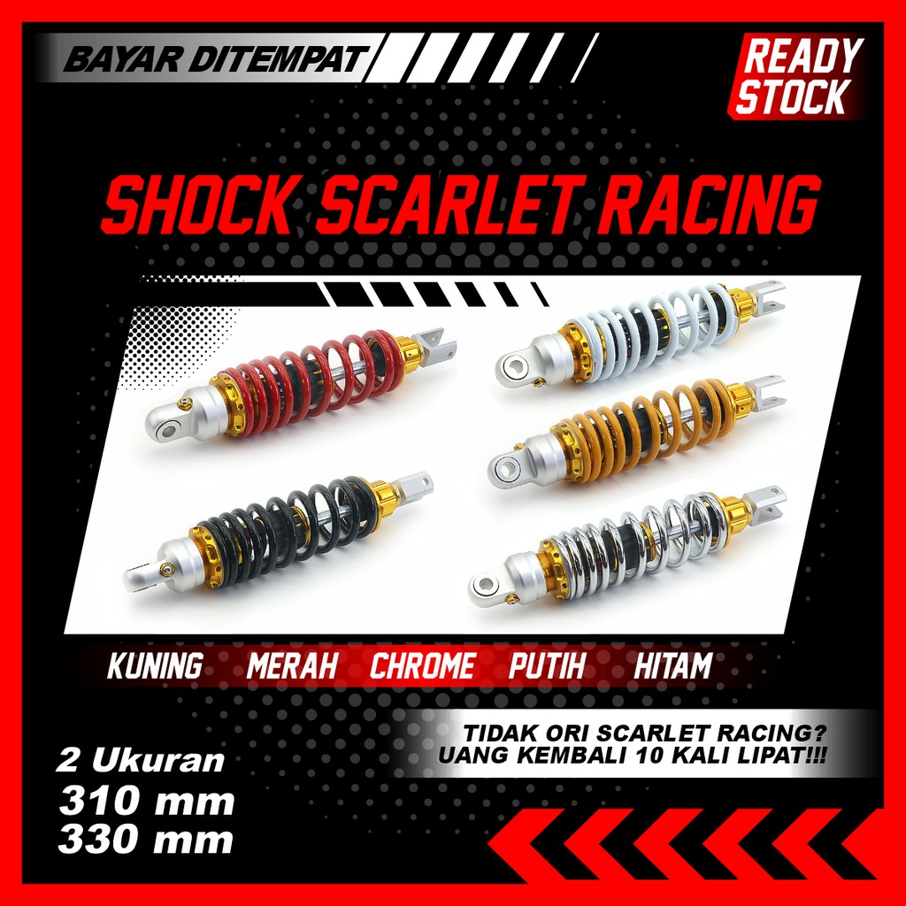 Shockbreaker Belakang Motor Variasi Beat Street fi Mio Sporty Vario 110 Scoopy Ukuran 310 330 mm