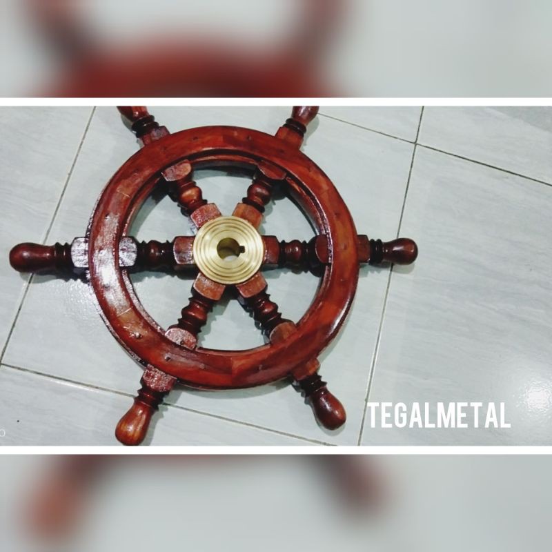 Jual Setir Kemudi Kapal Perahu 18 Inch Bahan Kayu Jati Shopee Indonesia