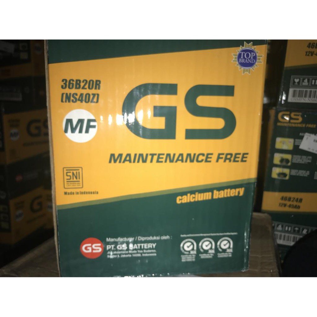 Aki Mobil GS ASTRA Type GS MF NS40Z 35AH 12 V GSMF KHUSUS GOSEND -14795