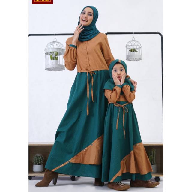 Ready gamis dan koko d'two tone family original rumah dannis
