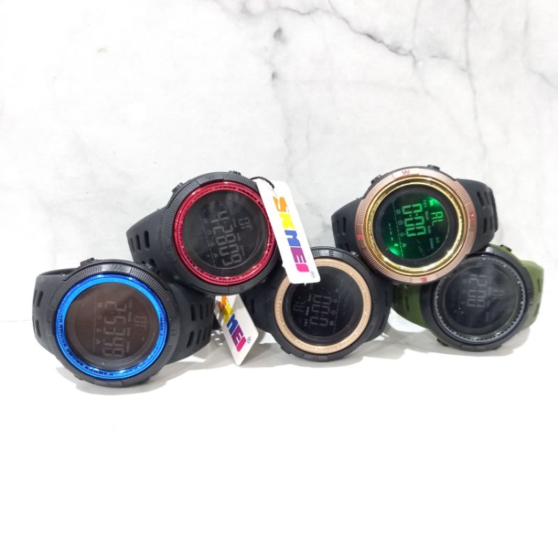 (Toko Ricoh) Jam Tangan Pria Led Skmei 1251 Karet