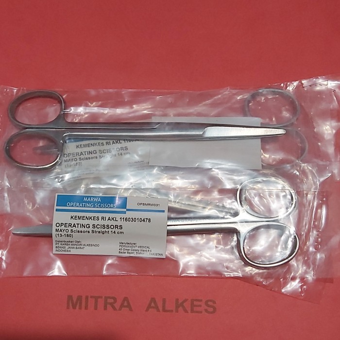 Gunting Mayo Lurus 14cm. MAYO Scissors Straight 14 cm. Gunting IUD 14cm.