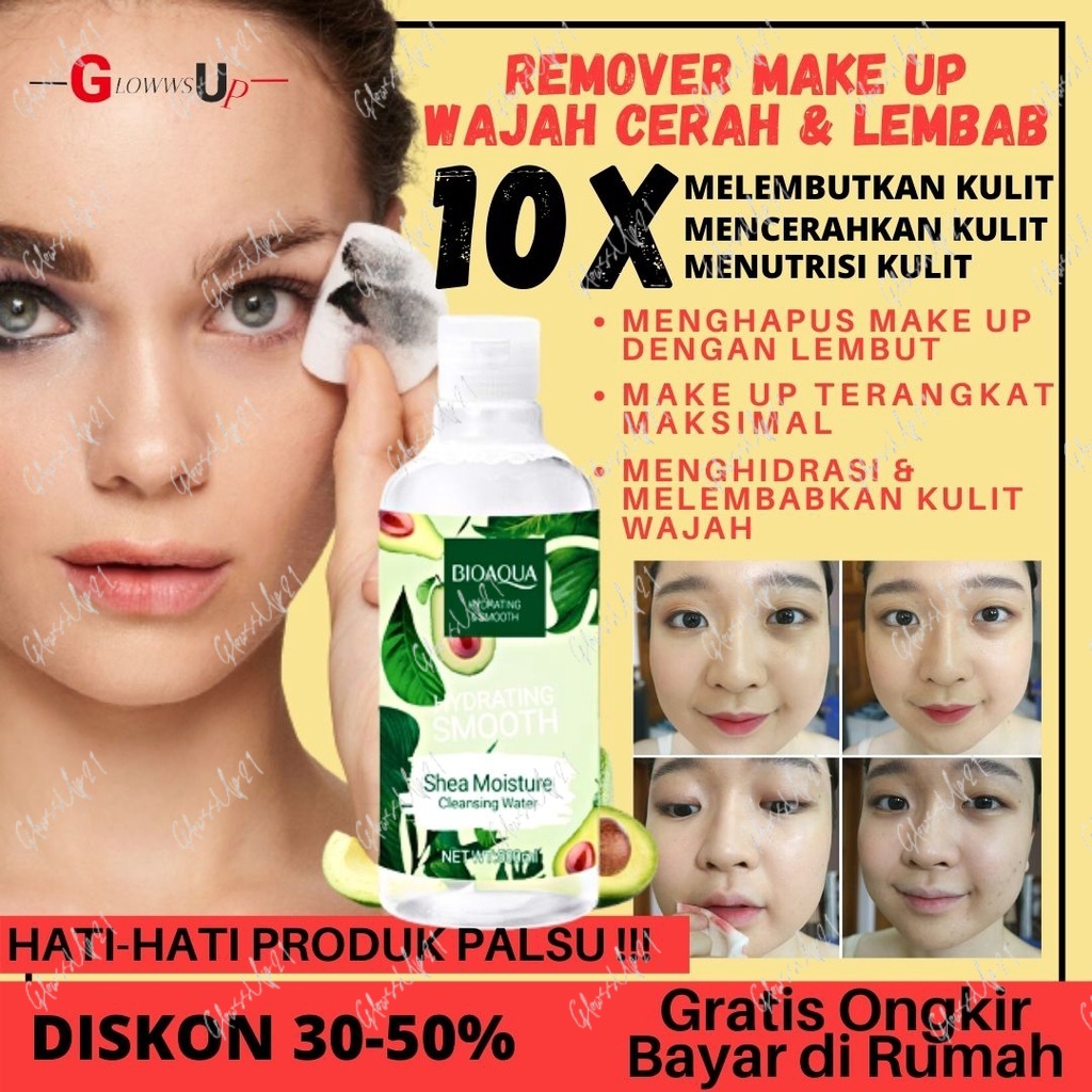 Make Up Remover - Pembersih Make Up BIOAQUA shea moisture cleansing water 300ml