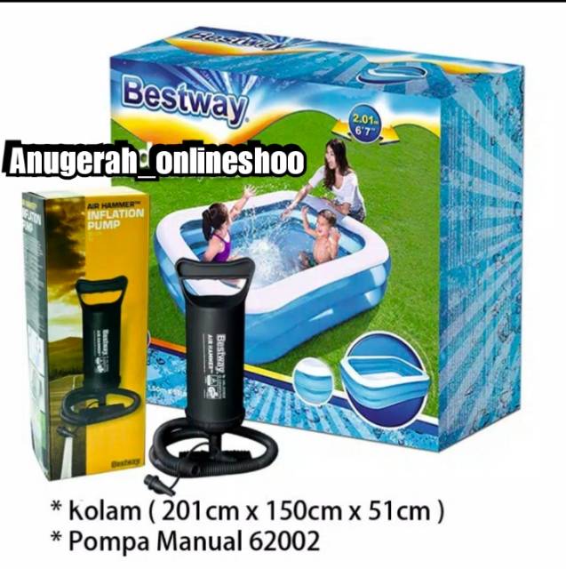 [COD] Kolam Renang Bestway Anak Jumbo | Kolam Berenang Kotak Anak Besar | Mainan Renang Anak | Kolam Renang Anak Portable Rumahan