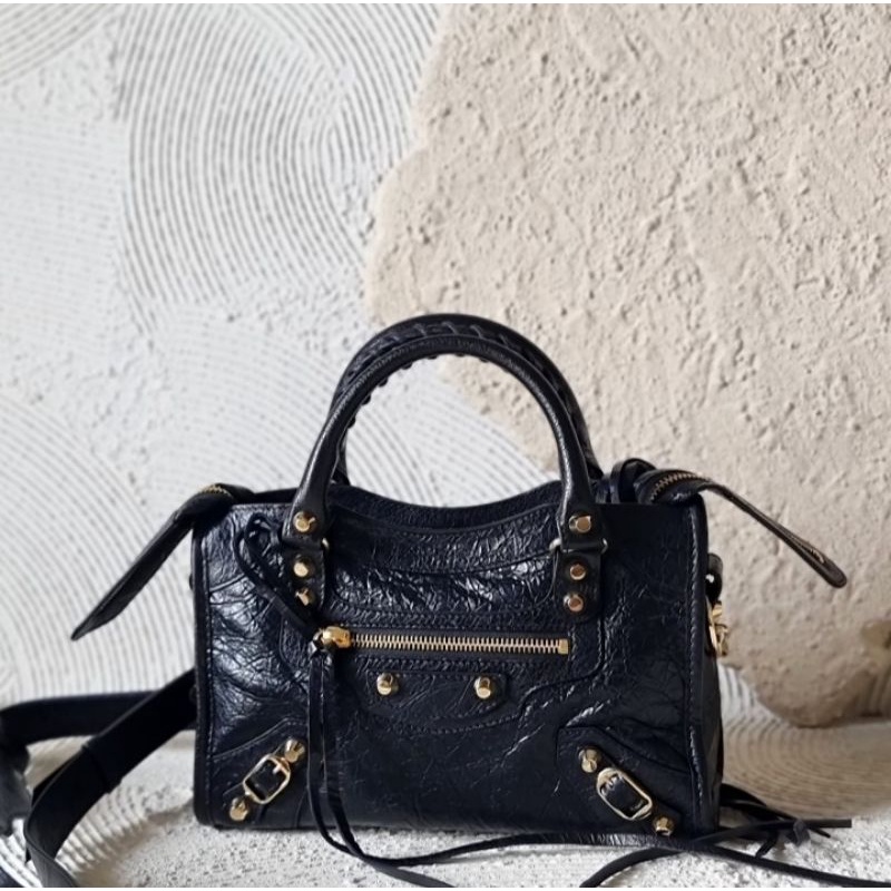 Balenciaga Mini City Classic Black GHW NWT